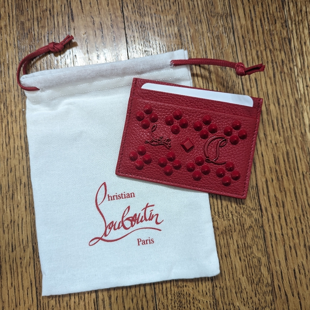 BNIB Christian Louboutin Kios Cardholder in Red